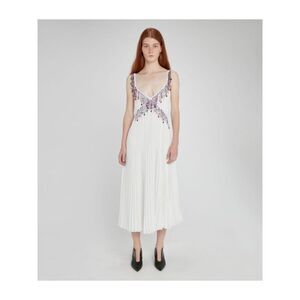 CHRISTOPHER KANE Womens White Lined Adjustable Spaghetti Strap Midi Dress 2